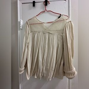 ZARA long sleeve top size S women color beige sand